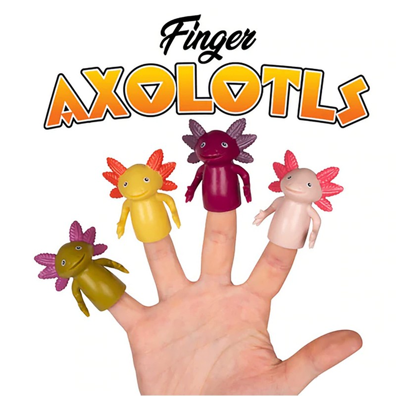 Mcphee Finger Axolotls Set of 4 Axolotl Finger Puppets