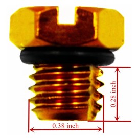 Unbranded Billet Aluminum Air Bleeder Screw For GM 2001-17 Duramax Diesel Fuel Filter Gold