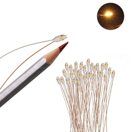 Eve Model CD0603Y SMD 0603 Chip LED Yellow with 30 Wires with Resistance for Train Model, Railway Model, Building Model, Lighting Decoration, Diorama