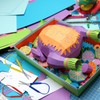 3PCS Loop Scissors Kids Scissors, Adaptive Toddler Scissors Handle Self-Opening