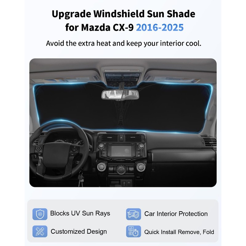 Sun Shade for CX9 Windshield Sunshade Front Window Shield Custom