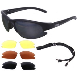 Rapid Eyewear Pilot CAA Spec Sunglasses. Interchangeable lenses. Glasses for Men & Women. Black