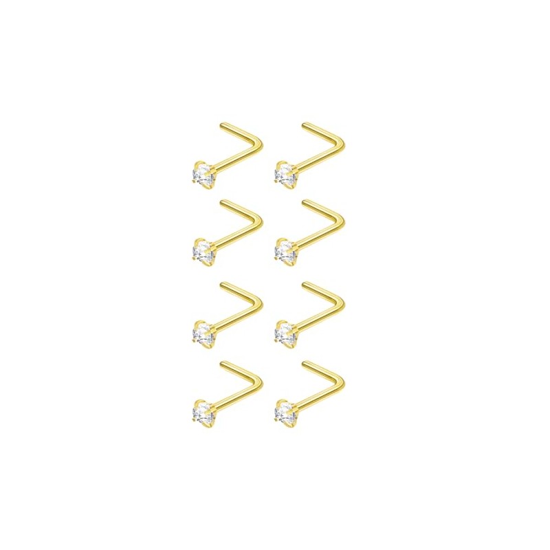 DAILI Gold Nose Studs for Women 2mm
