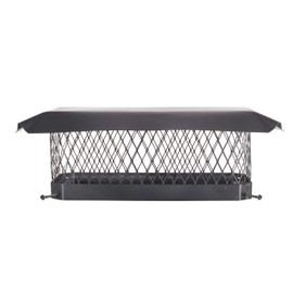 Shelter 9" x 18" Single Flue Bolt-On Chimney Cap, Fully Assembled, Galvanized Steel