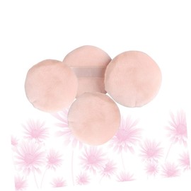 FOMIYES Loose Powder Puff Makeup Sponge Puff 4pcs Round Non-fluorescer for Gentle Foundation Application for Salon Home