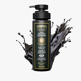 AROMA DEAD SEA AROMA DEAD SEA Black Mud Shampoo - Fights Dandruff, Thinning Hair, Weak Roots & Itchy Scalp. Prevents Hair Loss & Encourages Growth. Ideal for Damaged Hair (8.45 fl.oz)