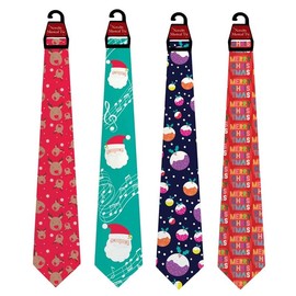 Tallon Xmas Musical Jingle Christmas Party Tie for Adults, Assorted Designs X1
