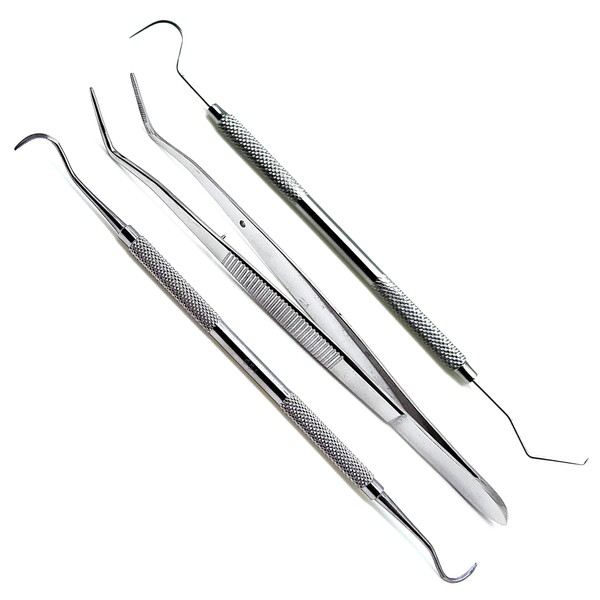 Dental Student Set Explorer 23/17, Sickle Scalar, Meriam Tweezer Diagnostic