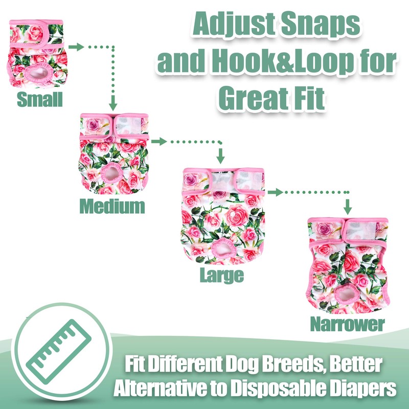 wegreeco Luxury Washable Reusable Dog Diapers (Stylish Pattern) - Female