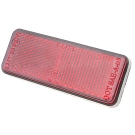 12v Universal Rectangular Racing Red Reflector Lens LED Turn Signals Rear Running Brake Light for 50 70 90 110 125 150 200 250 ATV Dirt Bike Go Kart