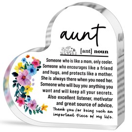 Aunt Gifts from Niece Mothers Day Birthday Christmas Gifts for Aunt Auntie Aunty Titi Best Ever Aunt Definition Decorative Signs & Plaques