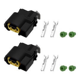 VGOL 2x 2-Pin Ignition Coil Connector Repair Kit Plug Compatible with Hyundai Compatible with Kia 49093-0211