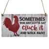 Second Ave Funny Joke Chicken House Coop Wooden Hanging Rectangle