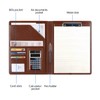 Podazz A4 Foldover Clipboard Folder, Leather Resume Storage Conference Folder