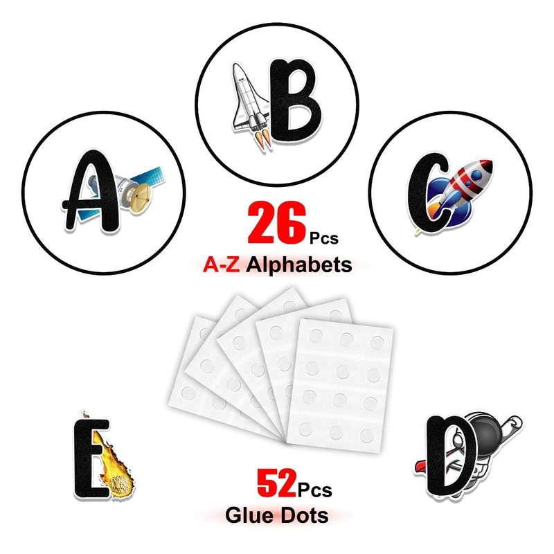 Seyal® Space Astronaut A - Z Alphabet Wall Sticker