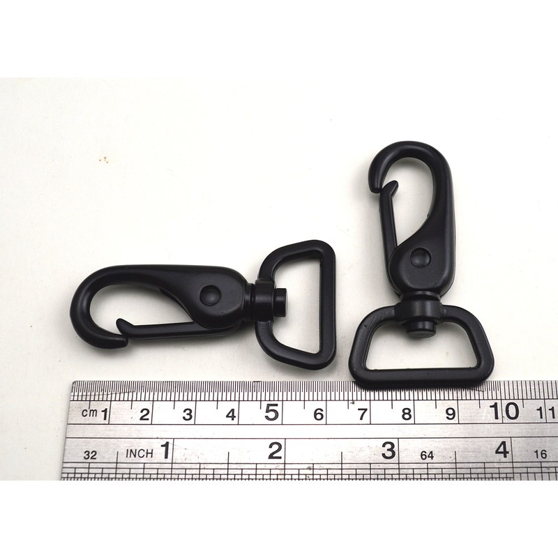 Wuuycoky Black 1" Inner Diameter D Ring Medium Hook Lobster