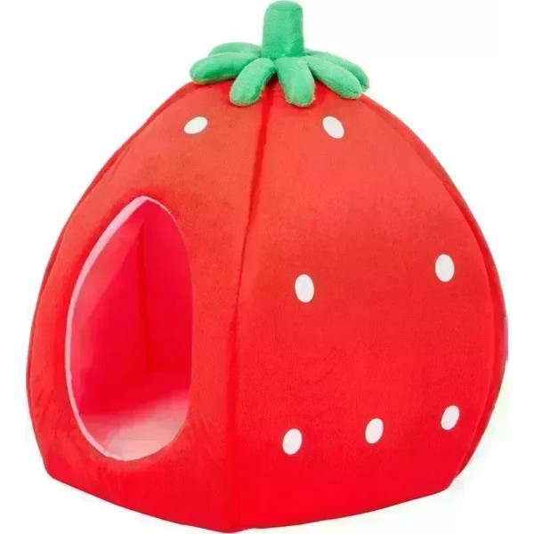 YML Strawberry Pet Bed House, Medium