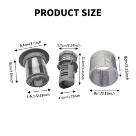 GIONAR Dishwasher Filter Replacement, Dishwasher Mesh Micro Filter Replacement for Bosch Neff Siemens Models, Dishwasher Parts & Accessories with 1 Cleaning Small Brush