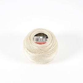 DMC コットンパール 刺繍糸 12番糸 長さ120ｍ 10玉入 #712 ホワイト系 DMC116-12B