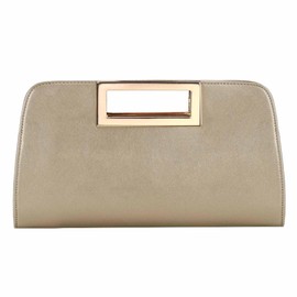 Vaschy Women's Clutch Bag, Fashion, Large Party Bag, Wedding Bag, 3-Way Handbag, Crossbody Bag, Shoulder Bag, pearl gold