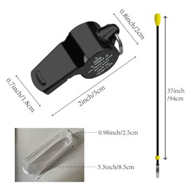 CREATCABIN High Decibel Emergency Whistle Lanyard Leaf Stainless Steel Dog Whistle for Coach Referee Gifts for Football Basketball Running Outdoor Sport Gym Natatorium Organize Training 2x0.7x0.8in