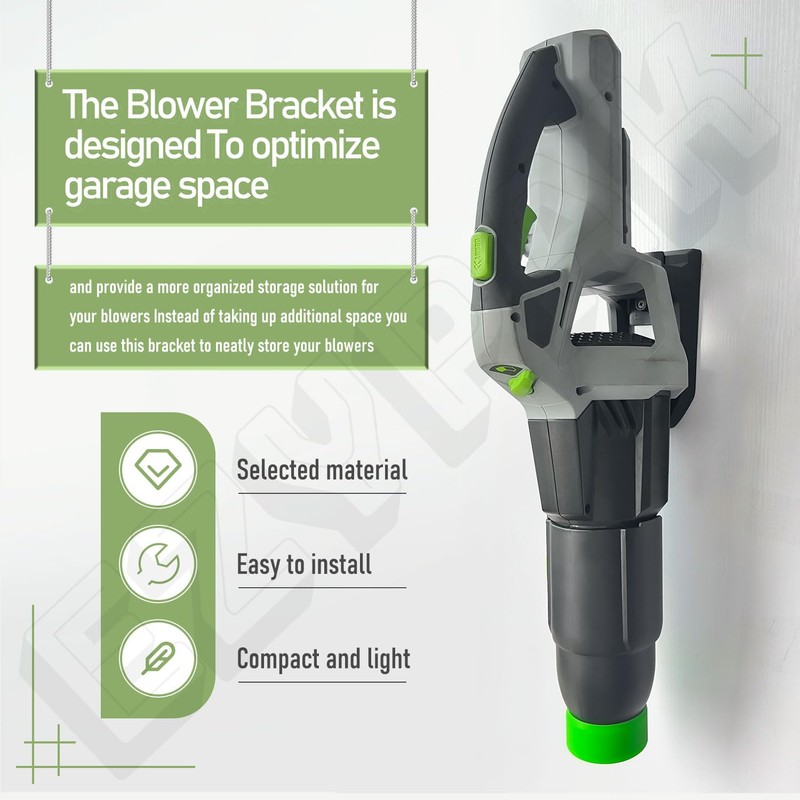 Leaf Blower Wall Mount Bracket with Battery Holders for EGO