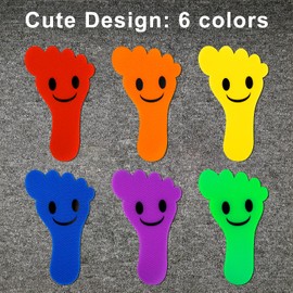 IKAYAS 48 Pcs Carpet Circles Carpet Spot Markers Carpet Dots Sitting Markers for Classroom, Carpet Marker Spots Classroom Carpet Spots, 6 Colors