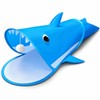 LUCKITTY Blue Shark Cat Tunnel Toy, Collapsible Pop-Up Cat Play