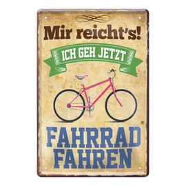 Tin Sign for Cyclists and Cyclists - Retro Decorative Metal Sign in Vintage Style - Funny Sayings Sign for Cyclists - Decoration Bicycle Shop Bicycle Workshop - 20 x 30 cm