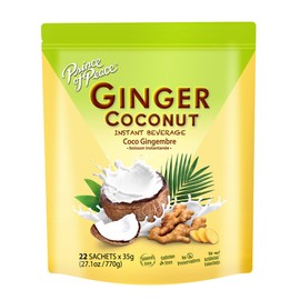 Prince of Peace Ginger Coconut Instant Beverage, 22 Sachets – Instant Hot or Cold Beverage that Soothes Throat – Easy to Brew – Caffeine and Gluten Free – Real Coconut and Fresh Ginger – Rich and Creamy