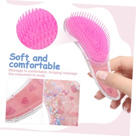 Healeved Travel Portable Cute Cartoon Hair Brush for Little Lightweight Compact Suitable for Wet Dry Hair for Reducing Static for Go