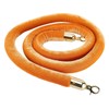 NovelBee 4pcs Orange Velvet Stanchion Ropes with Gold Hooks,5 Feet