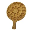 Reversible Deviled Egg Tray Multi-Holes Round Egg Platter Thickened Wooden