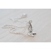 Enchanted Leaves - Tiny Silver Microscope Necklace - Cute Laboratory