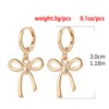 Gold Bow Earrings Dainty Gold Earrings for Women Small Hoop