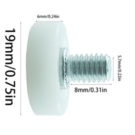 TAODAN 8PCS 19mm Diameter Drawer Roller POM Plastic Cabinet Drawer Guide Pulley Furniture Pulley DIY Replacement Part for Cabinet Sliding Door Cash Register Pet Box