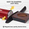 DOWOX Longer Rolling Knife Sharpener with Leather Strop, Upgraded Rolling