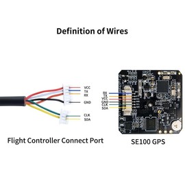 Radiolink M10 GPS SE100 Module High Position Accuracy Works with GLONASS/BeiDou for APM Pixhawk Flight Controller DIY FPV Drone, Quad and More
