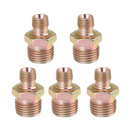 X AUTOHAUX 5pcs M10x1.0 to M16x1.5 Male Car Straight Air Hose Fitting Adapter