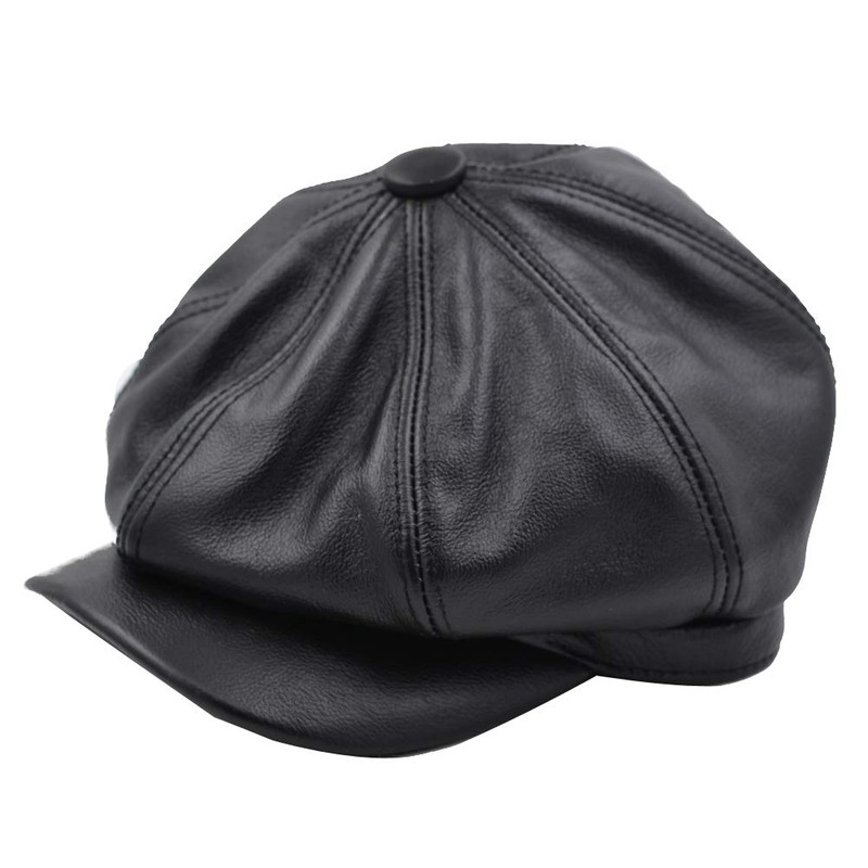 Yosang Fashion Men's Leather Classic 8 Panel Gatsby Newsboy Ivy