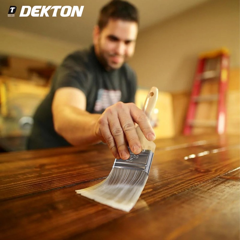 Dekton 3pc Professional Grade Precision Paintbrush Set-Ideal for Water-Based Gloss
