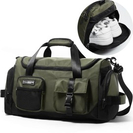 3 In 1 Gym Bag Travel Duffel Bag With Shoe Compartment Lightweight Weekend Duffel Backpack Waterproof Should Carry On Bag Travel Yoga Gym Backpack Olive Green