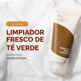 ISNTREE Gel Limpiador Facial Green Tea Fresh Cleanser - Coreano con Té Verde de Jeju y Ácido Hialurónico, Control de Grasa, Piel Grasa, 120 ml