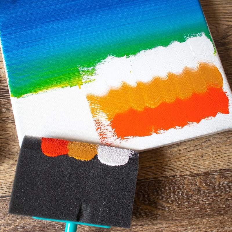 Mont Marte Foam Hobby Brush 25mm,50mm,75mm,100mm 5pc Poly Bag (100mm