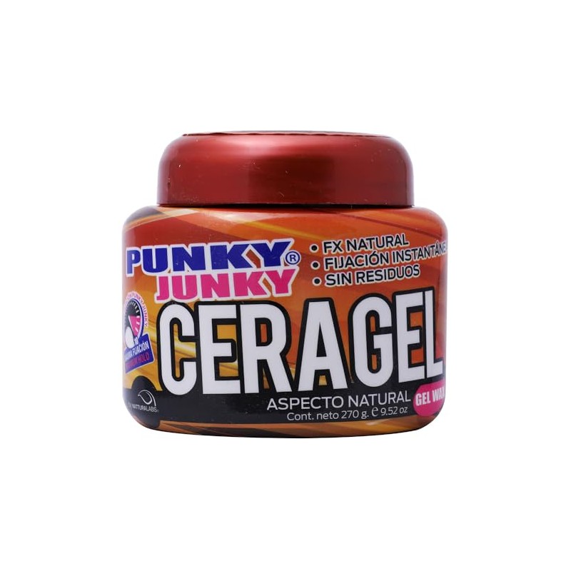 Punky Junky Cera Gel Natural para Cabello, 270 g