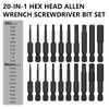 Colomira Hex Allen Key Bit Set, 20 PCS SAE and