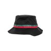 Flexfit Fischerhut Stripe Bucket, black/firered/green, One Size, 5003S