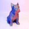 Low Poly French Bulldog Statue Modern Dog Decor Unique Geometric