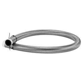 HEROFFIX 1 Pcs AN16 Fuel Line Hose 3ft Vacuum Hose Automotive 16AN CPE Fuel Hose Silver Tone CPE Rubber,Stainless Steel Braided