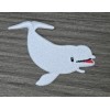 GRAY BELUGA WHALE MARINE SEA ANIMAL OCEAN ADVENTURE IRON ON